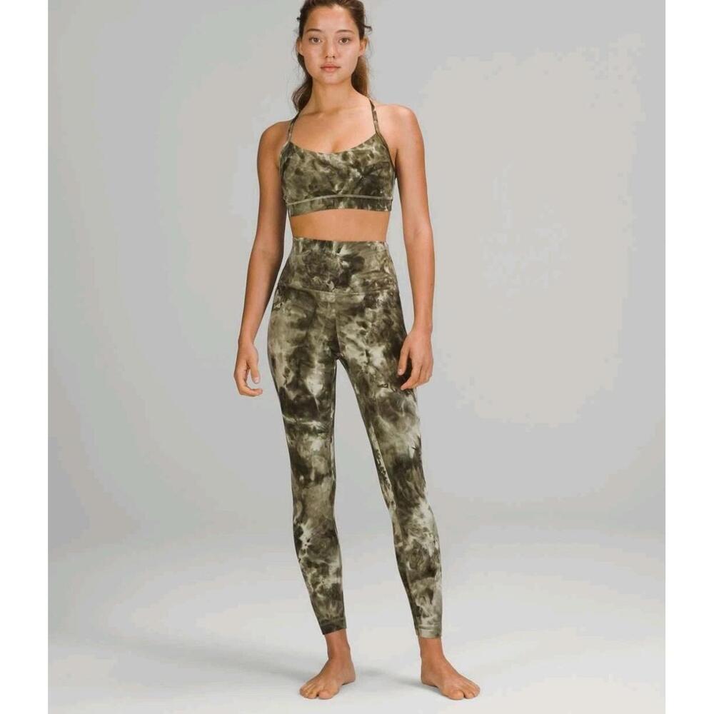 Lululemon Align High-Rise Diamond Dye Leggings Sage Army Green Sz 2 Dark Olive